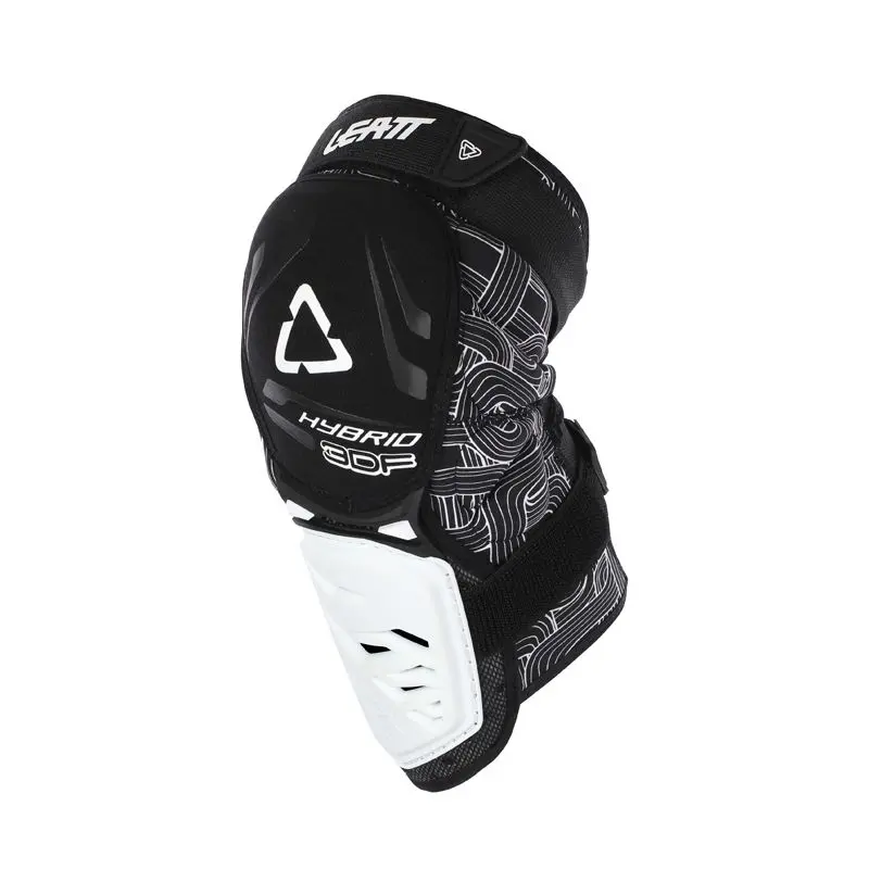LEATT KNEE GUARD 3DF HYBRID BLK/WHT #LGE/XL