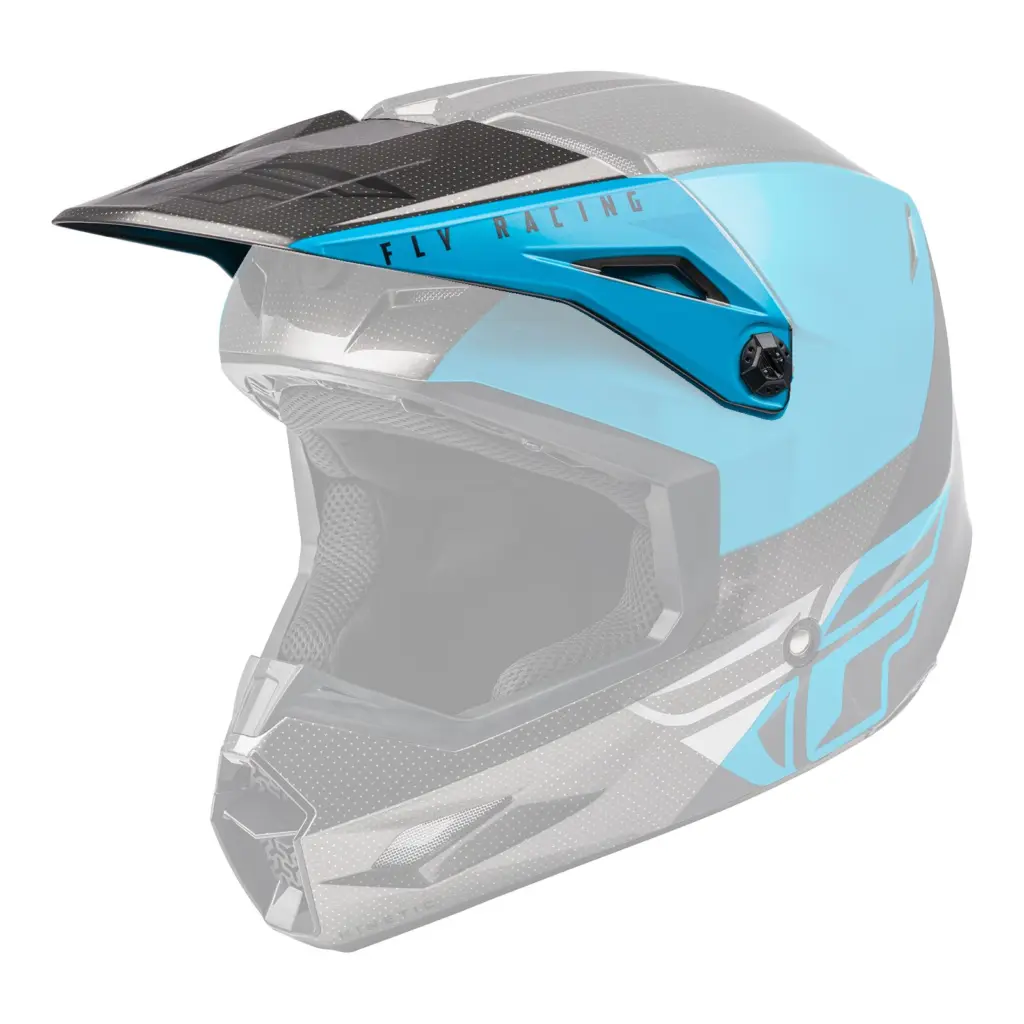 FLY '21 KINETIC STRAIGHT EDGE YTH HELMET PEAK BLUE/BLACK/GRE