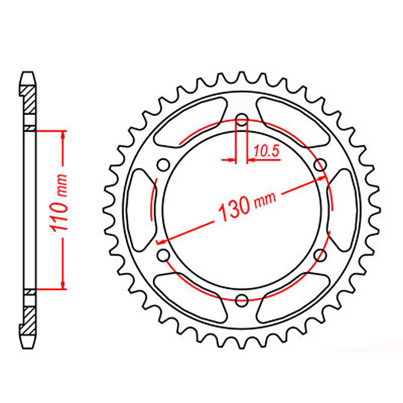 SPKT REAR OE STEEL 479 48T #530 - Image 1