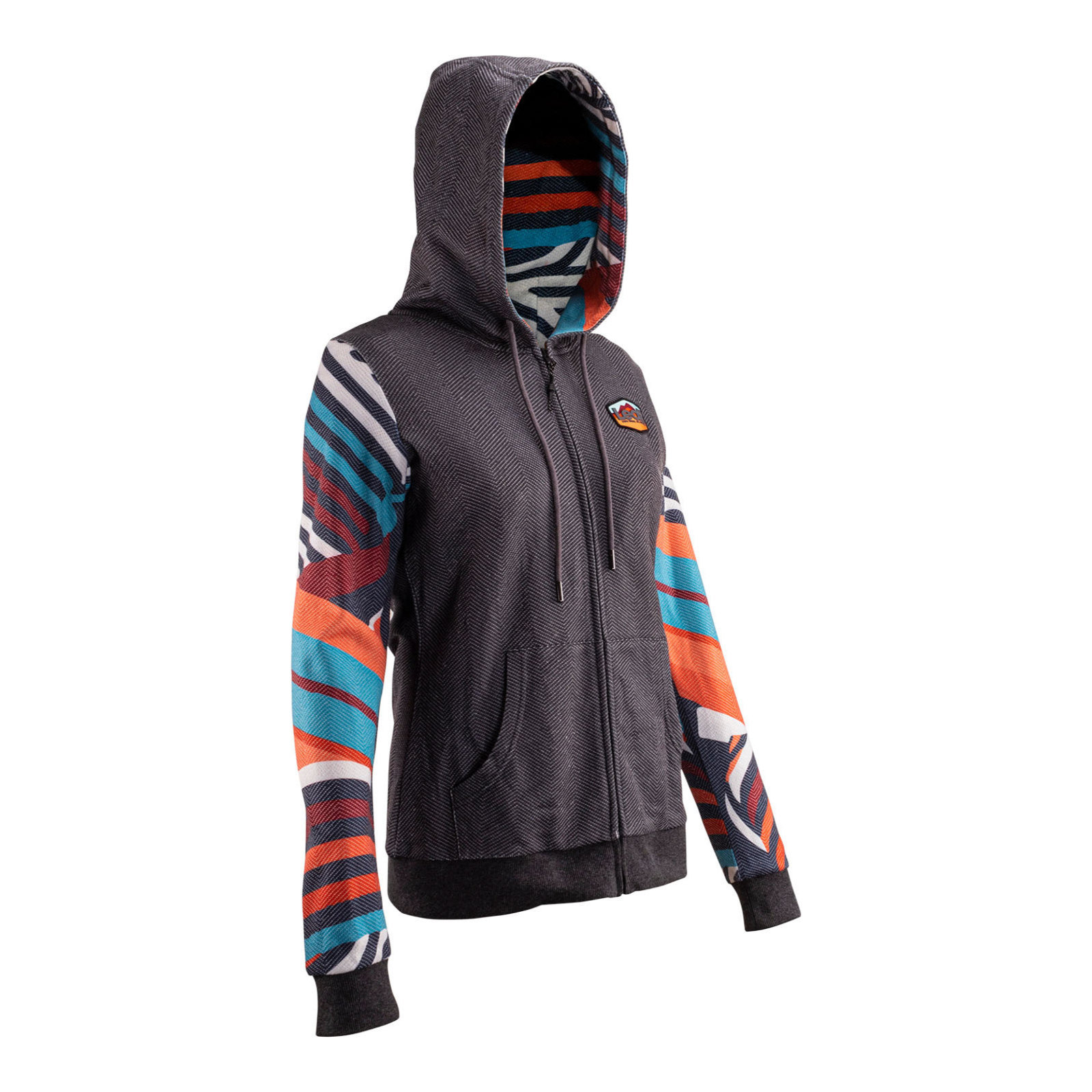 Leatt Premium Women's Zip Hoodie - Stripes - Image 1