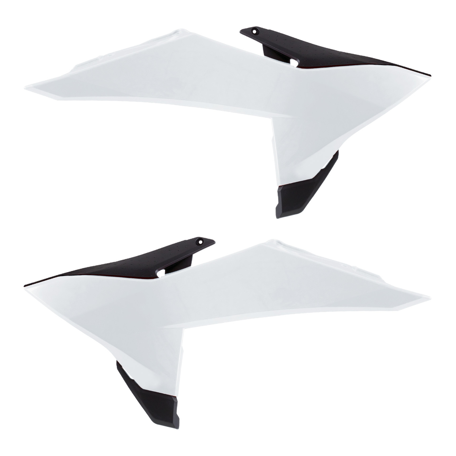 Polisport Radiator Scoops - KTM SX / SX-F / XC '25-On - White / Black - Image 1
