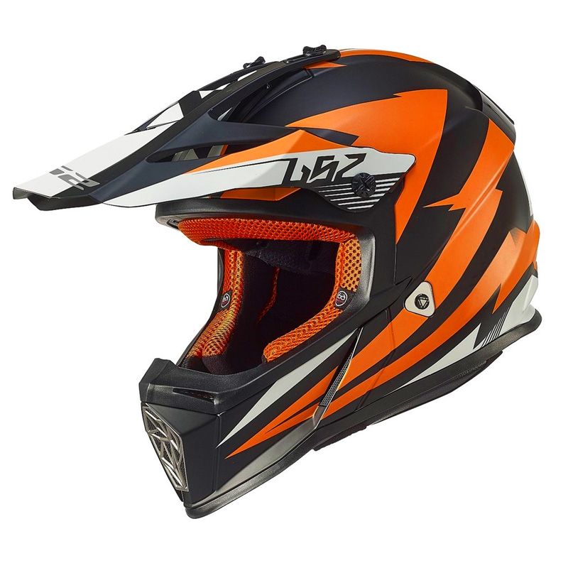LS2 MX437 FAST HELMET RACE ORG LGE - Image 1