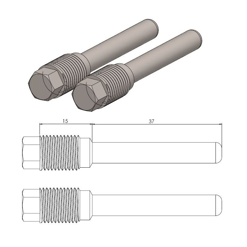 BRAKE PAD PIN MOTO MASTER FOR MOTOMASTER CALIPER 210103 - Image 1