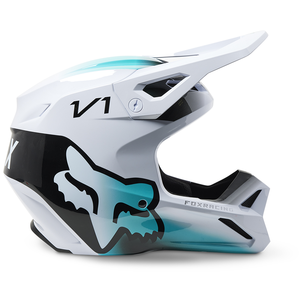 Fox V1 TOXSYK MIPS ECE Motocross Helmet White - Image 2
