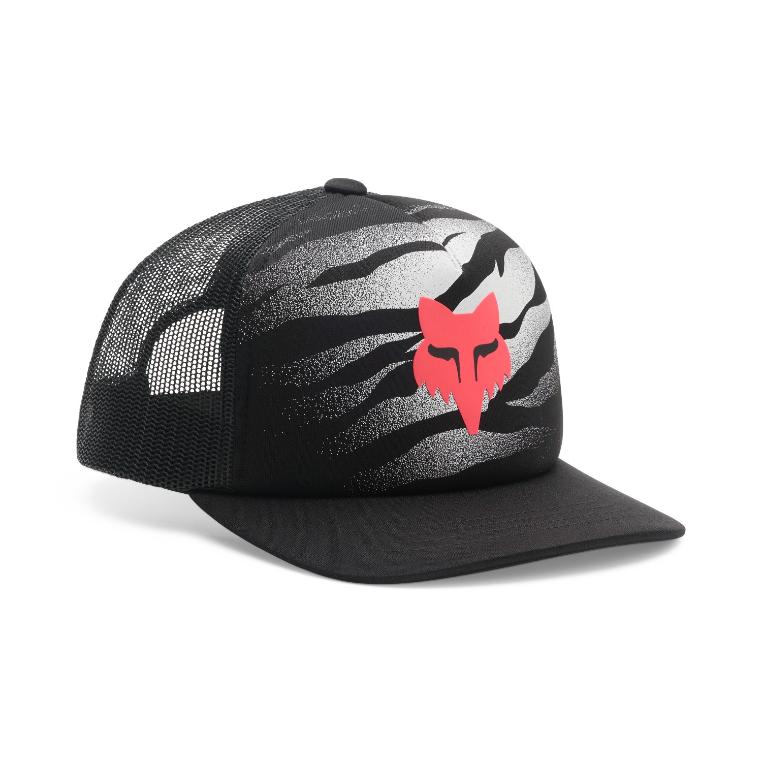 Fox Rooted Mesh Trucker Hat Black - Image 1