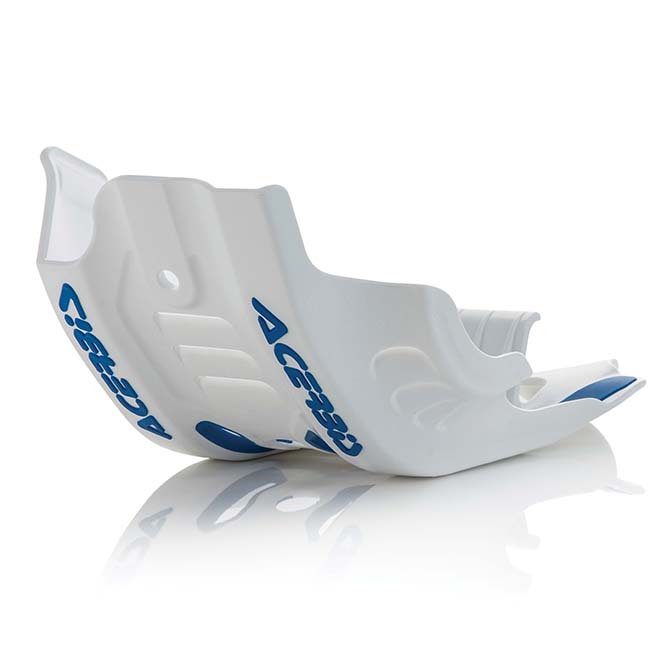 *Acerbis Skid Plate Husqvarna White/Blue MX Style [AC] - Image 1