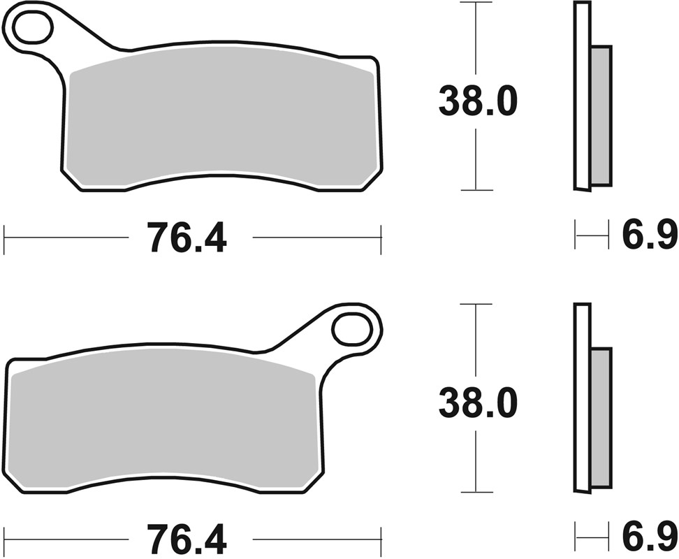 SBS 866SI Front/Rear Brake Pads - Image 1