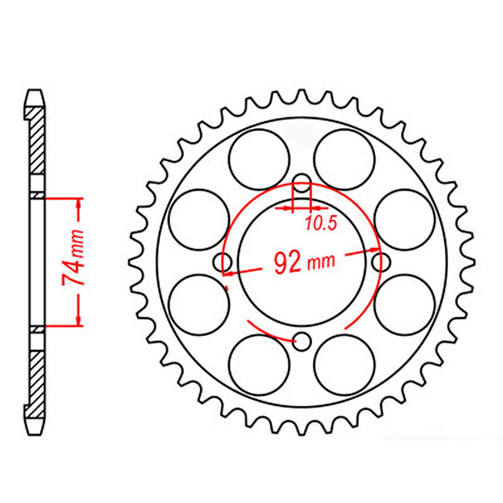SPKT REAR OE STEEL 848 38T #530 INDENT - Image 1