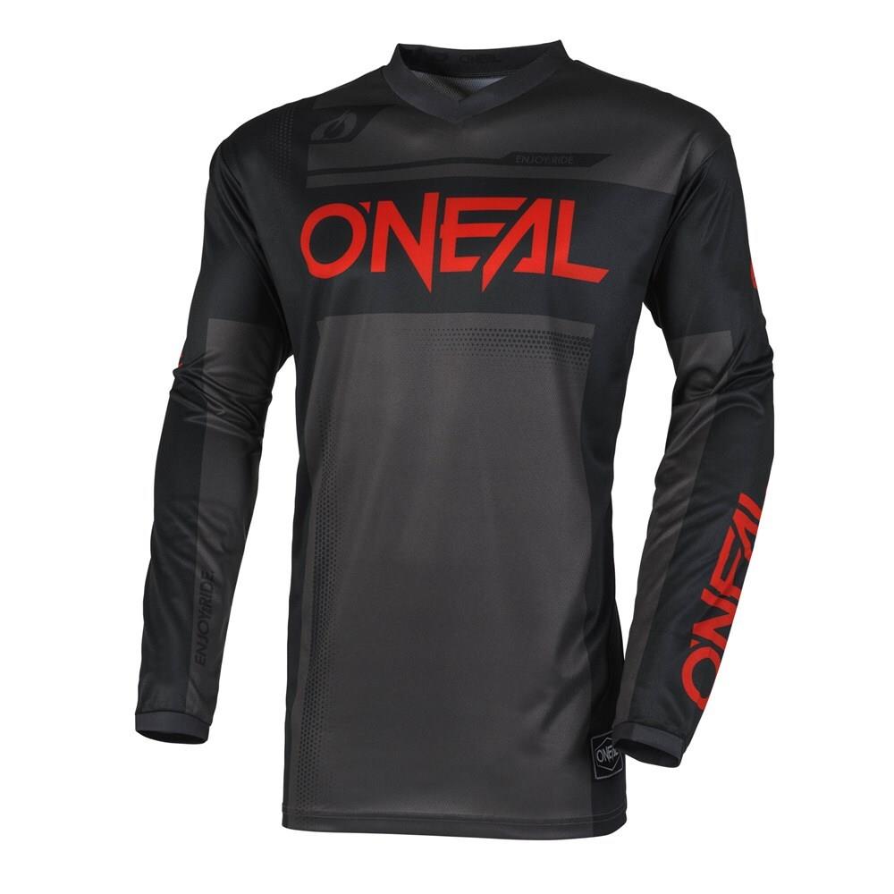 Oneal Element Racewear Motocross Jersey Youth Black/Grey/Red - Image 1