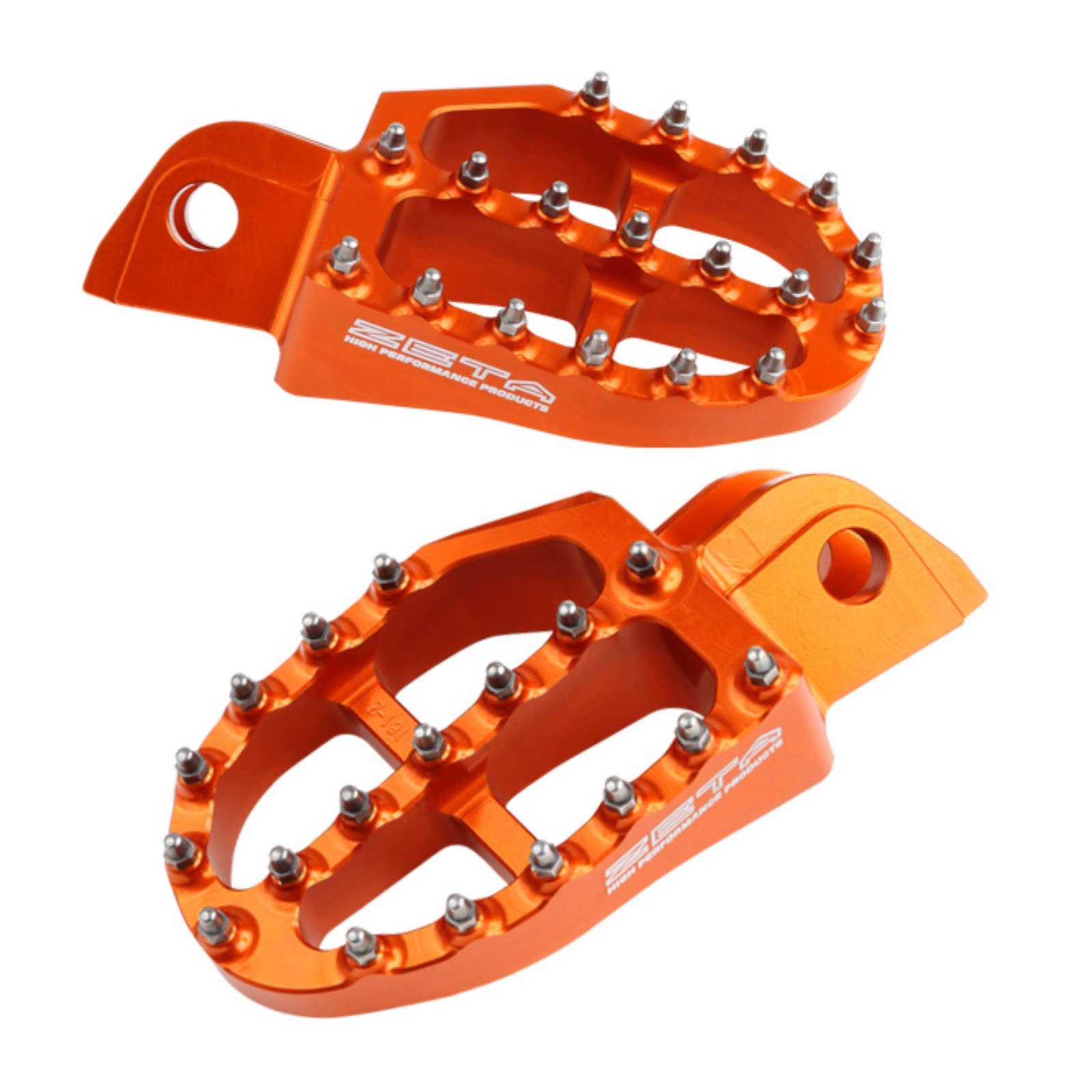 ZETA ALUMINUM FOOTPEGS KTM SX -'15 ORANGE - Image 1