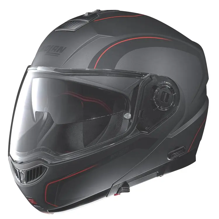 ** N104 EVO HELMET ACTION FLAT GREY/RED SMALL -SALE