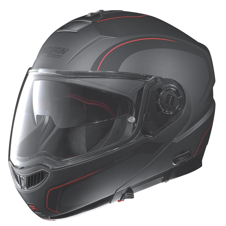 ** N104 EVO HELMET ACTION FLAT GREY/RED SMALL -SALE - Image 1