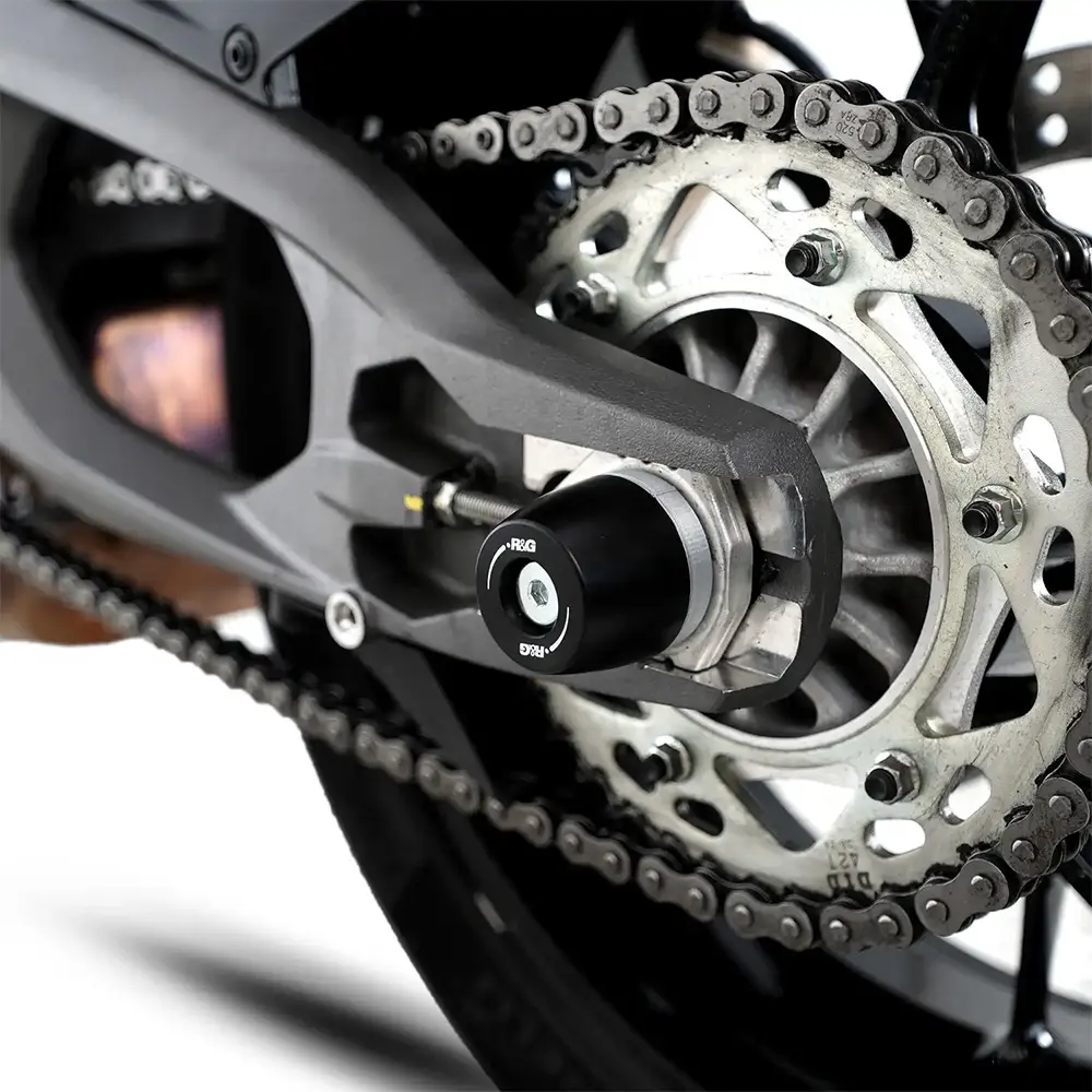 APEX Swingarm Protectors for the Ducati Streetfighter V2(S)- Panigale V2(S) 25 Black R&G