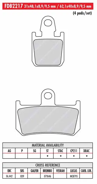 FERODO BRAKE BPADS