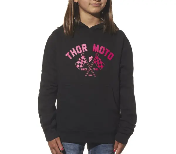 Hoody Thor Youth Girls Finish Line Black