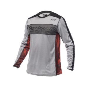 Fasthouse Acadia Long Sleeve Jersey Heather Gray Youth - Image 1