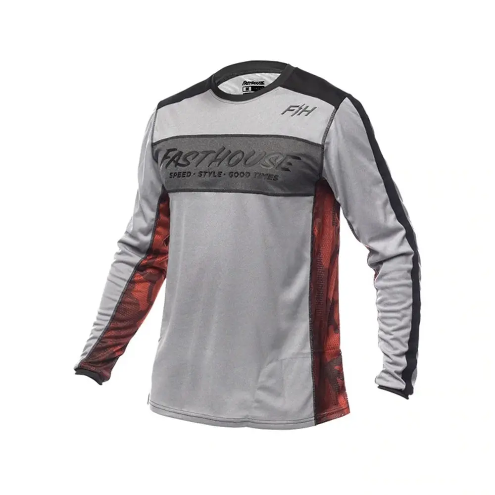 Fasthouse Acadia Long Sleeve Jersey Heather Gray Youth