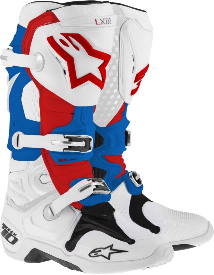 Motocross Boots Alpinestars 2014 Tech-10 White/Blue/Red - Image 1