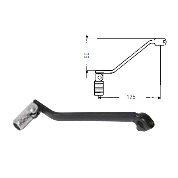 STEEL GEAR LEVER HONDA XL/XR 600 / MTX 125R / CRM 125 / CRF 230 - Image 1