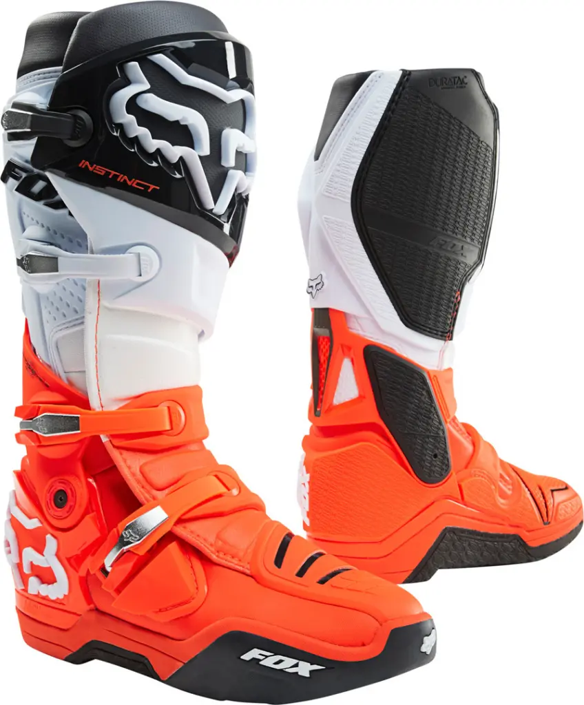 Fox Instinct Motocross Boots Black/White/Orange
