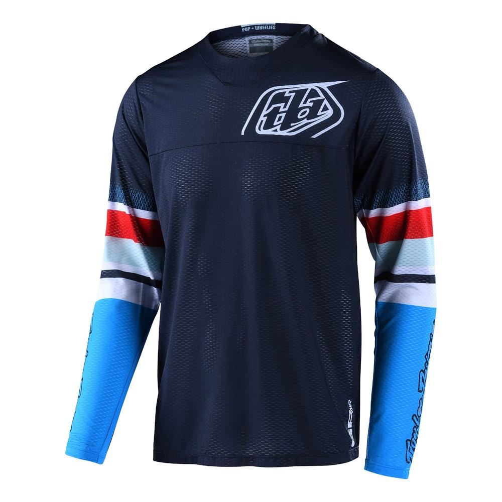 Troy Lee Designs GP Air Warped Motocross Jersey Blue / Red - Image 2