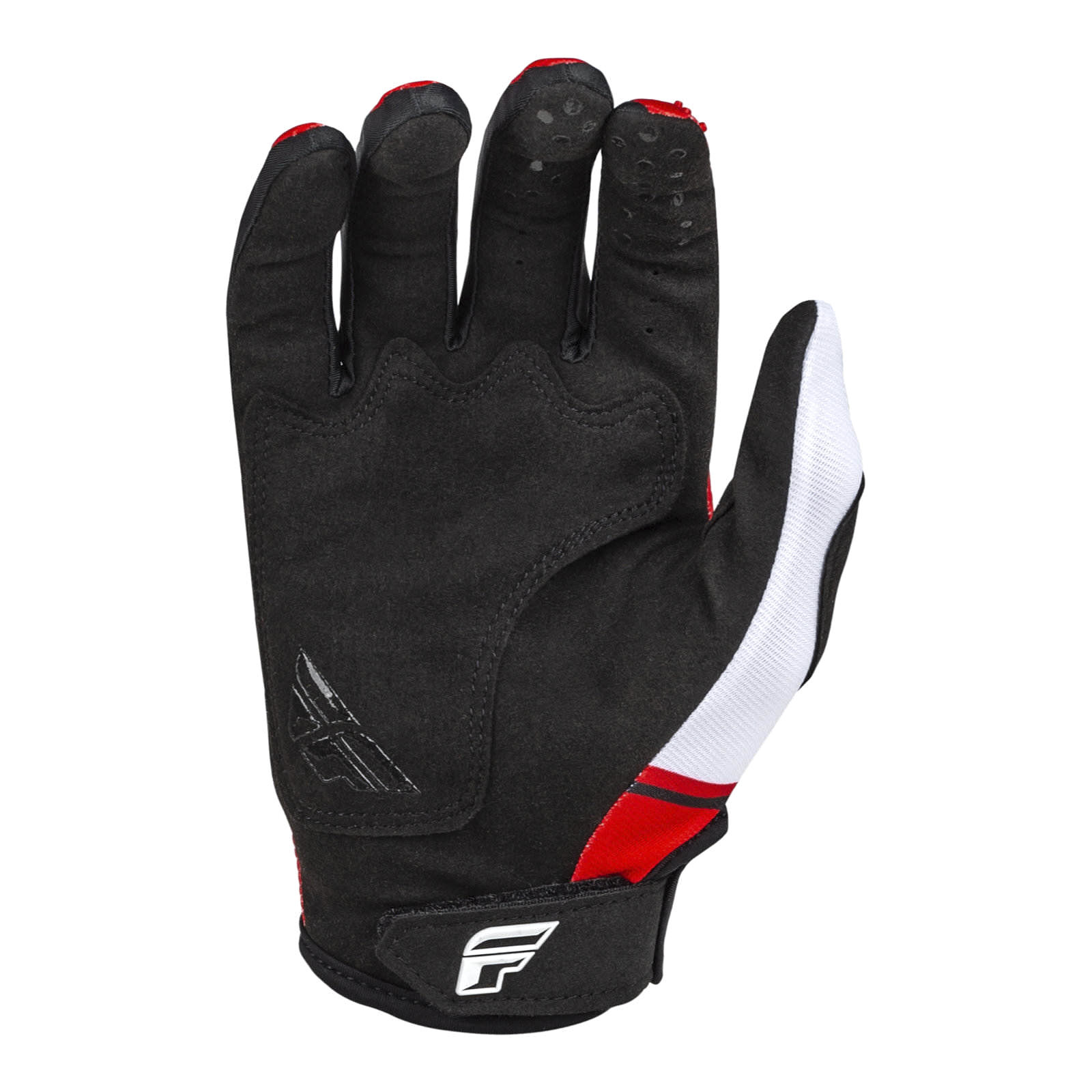 FLY Racing Kinetic Prix Motocross Gloves Red / Grey / White - Image 2