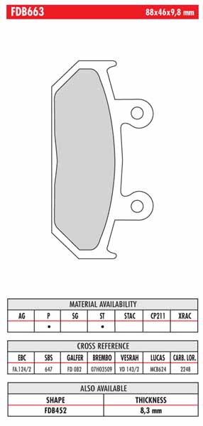 FERODO BRAKE BPADS FA88 - Image 60