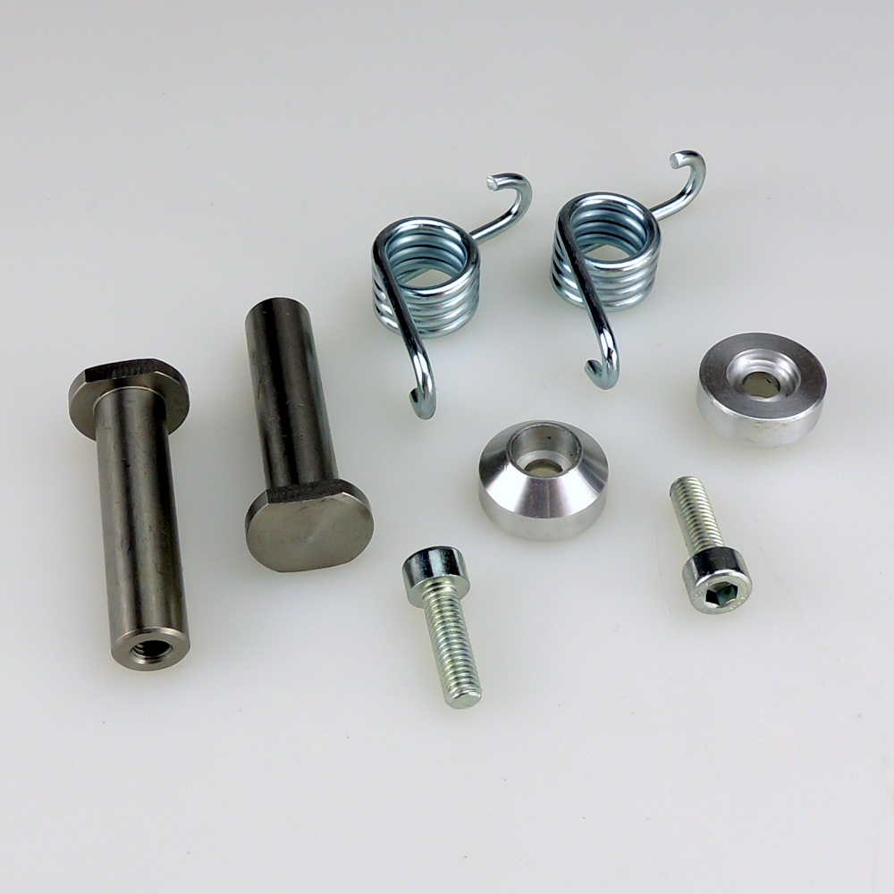 BOLT ON FOOTREST PIN & SPRING SET 360MX 10MM - Image 1