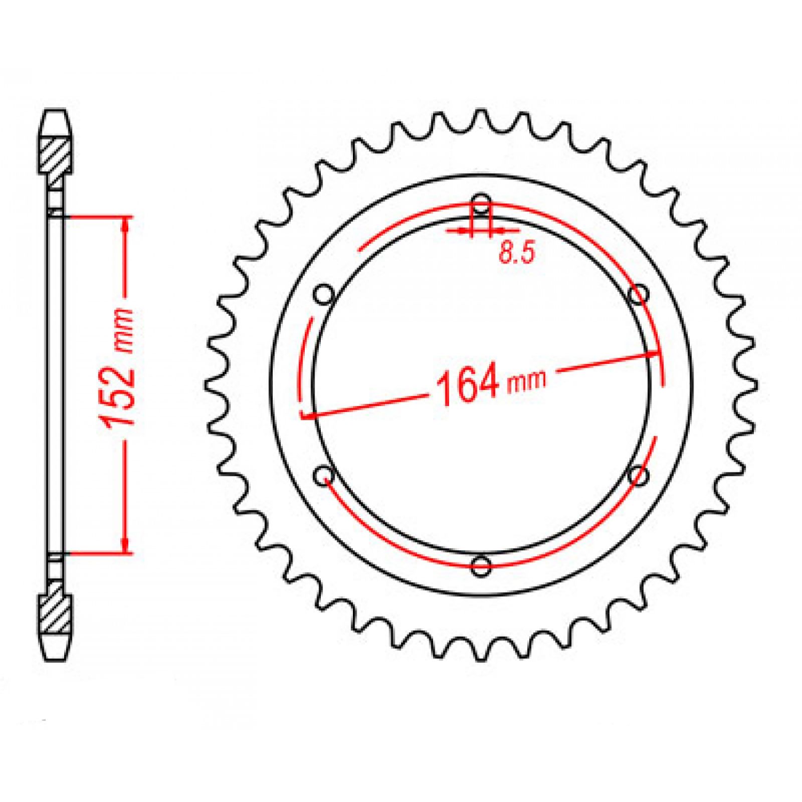 SPKT REAR OE STEEL 841 46T #530 - Image 1