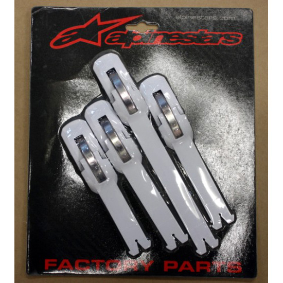 Alpinestars Buckle/Strap Kit Tech-3/Tech-2/Tech-6 White/Chrome/White - Image 1