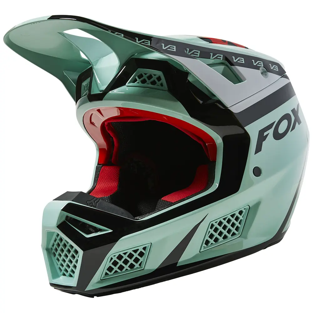 Fox V3 RS Dvide ECR Motoctoss Helmet Jade