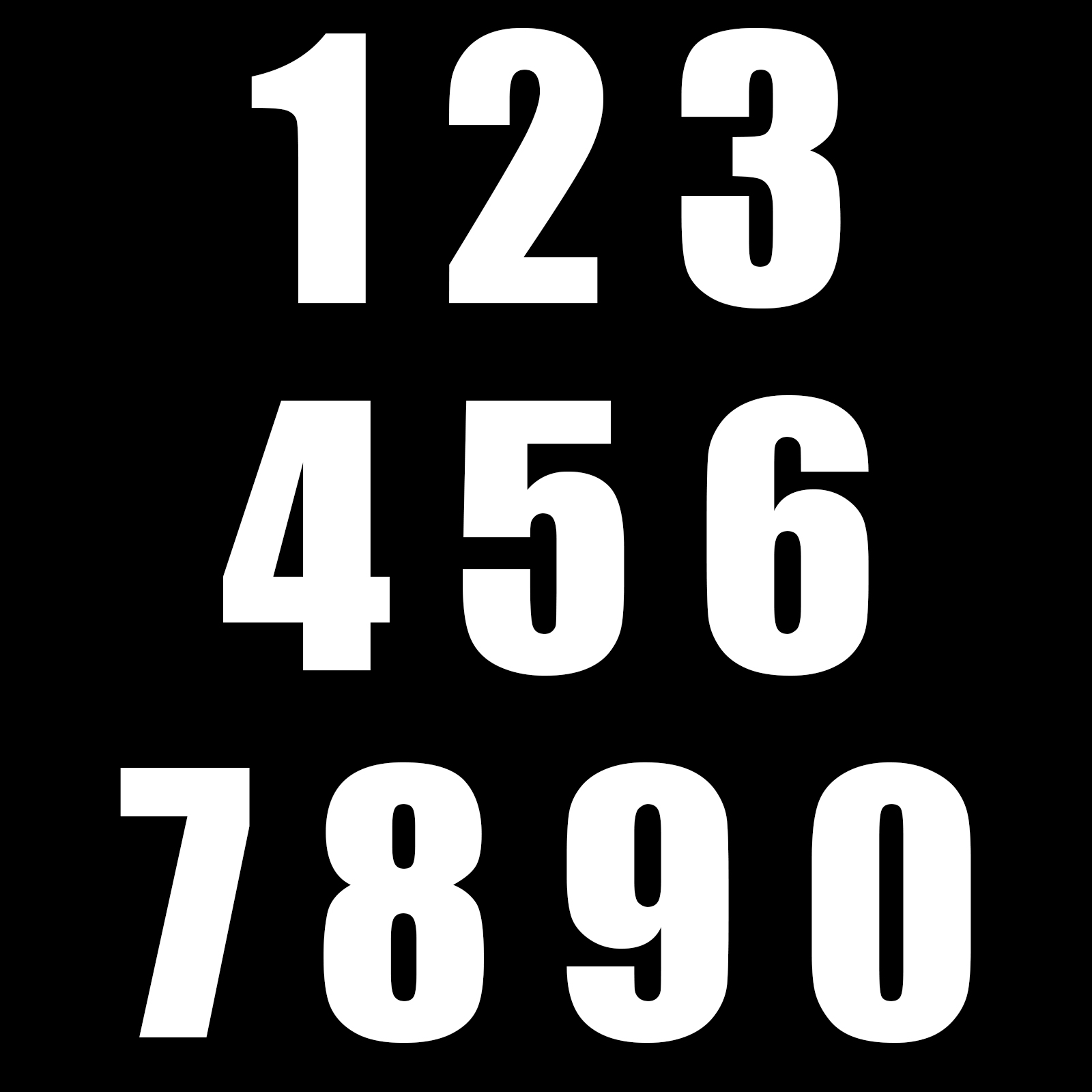MOTION STD NUMBERS MX2 WHITE "2" 3PCS - Image 2