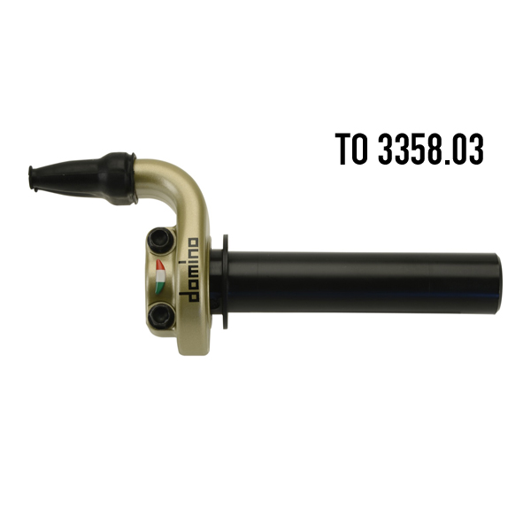 KRE 03 RAPID QUICK ACTION THROTTLE GOLD WITH BLACK/RED GRIP - Image 2