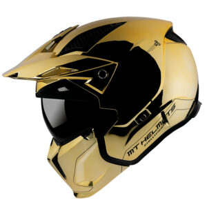 MT Streetfighter SV Open Face Helmet Chromed Gold - Image 2