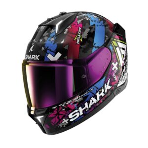 Shark Skwal i3 Hellcat Road Helmet Black/Chrome/Blue - Image 1