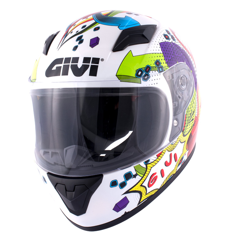 J04 JUNIOR FULL FACE HELMET WHITE YOUTH SMALL - Image 6
