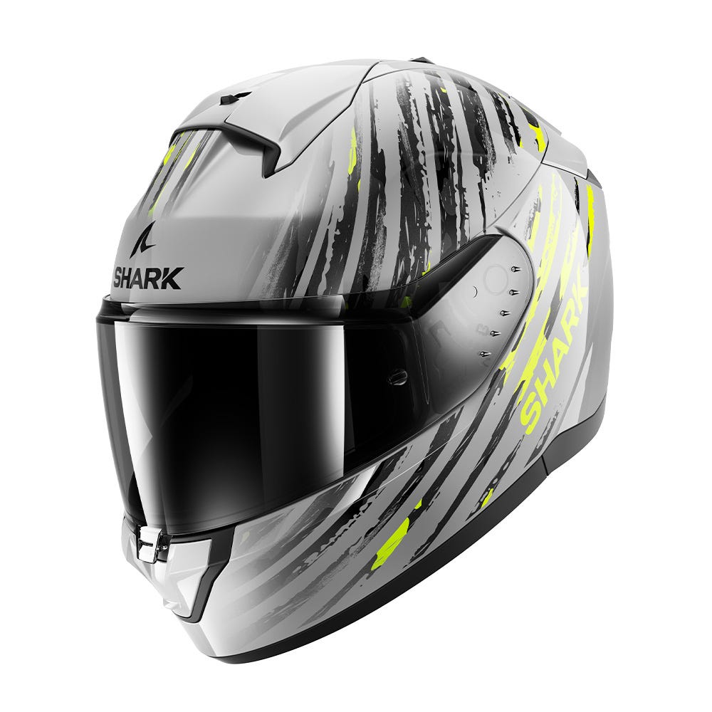 Shark Ridill 2 Road Helmet Silver/ Anthracite/ Yellow - Image 1