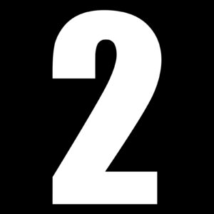 MOTION STD NUMBERS MX2 WHITE "2" 3PCS - Image 1