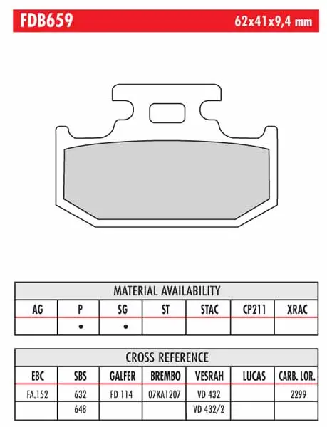FERODO BRAKE BPADS FA88