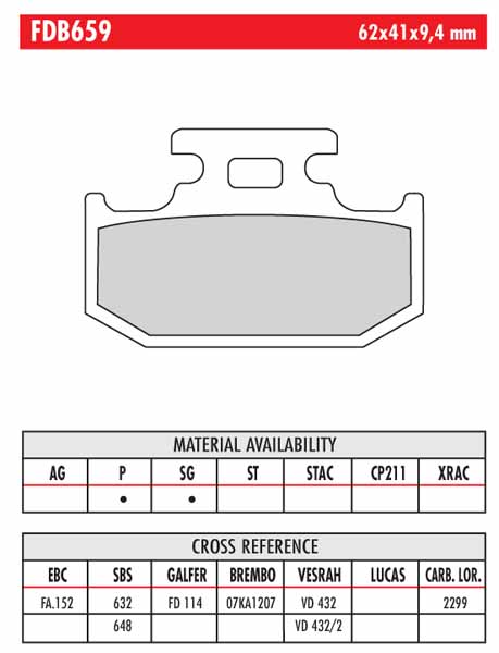 FERODO BRAKE BPADS FA88 - Image 58