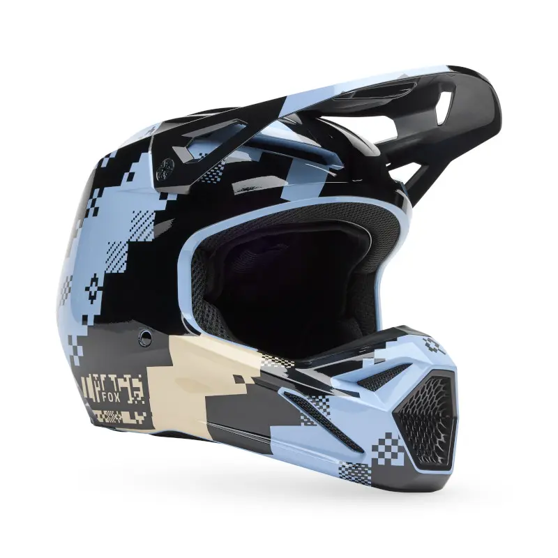 Fox V1 Digi Image Motocross Helmet Light Slate Blue