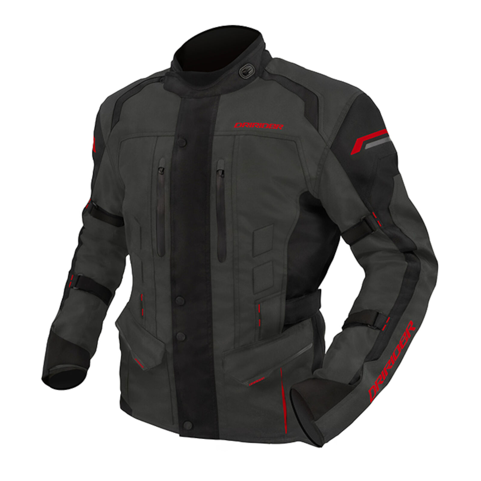 Dririder Compass 4 Road Jacket - Grey / Red - Image 1