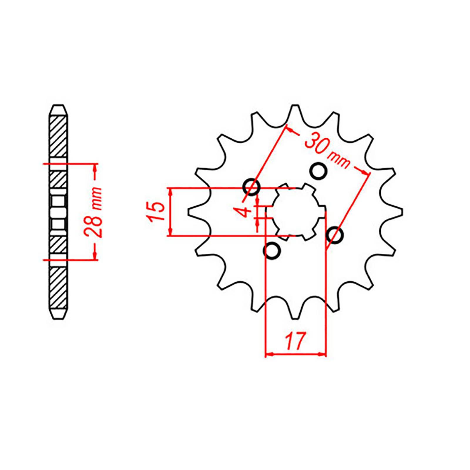 SPKT FRONT OE STEEL 253 13T #420 - Image 1