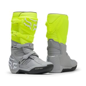 Fox Comp Motocross Boot Youth Grey/Yellow - Image 1