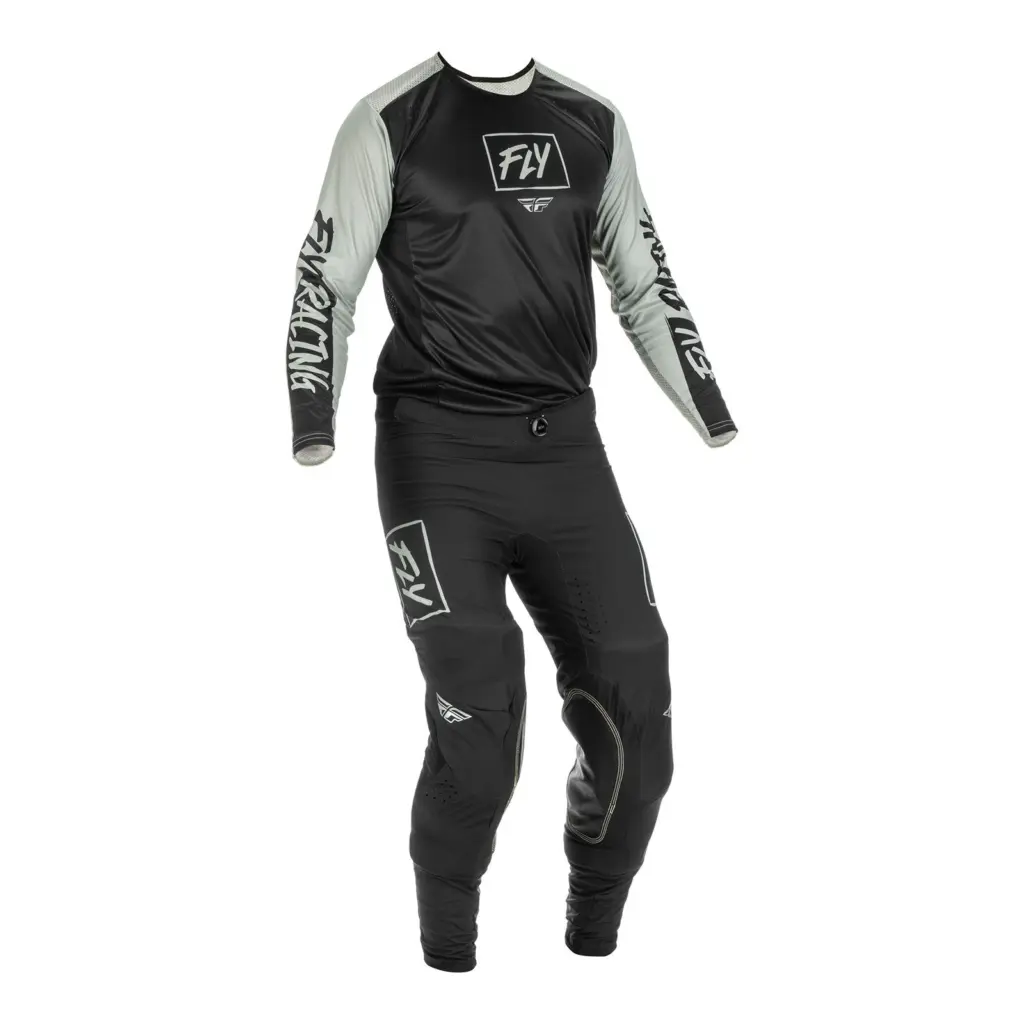 Fly Lite Hydrogen Black/Grey Motocross Jersey
