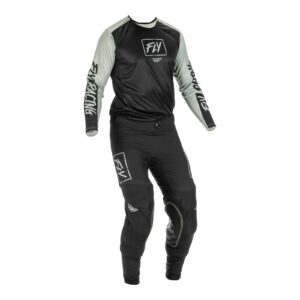 Fly Lite Hydrogen Black/Grey Motocross Jersey - Image 3