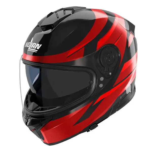 HELMET N80-8 FERVO BLACK/RED MEDIUM