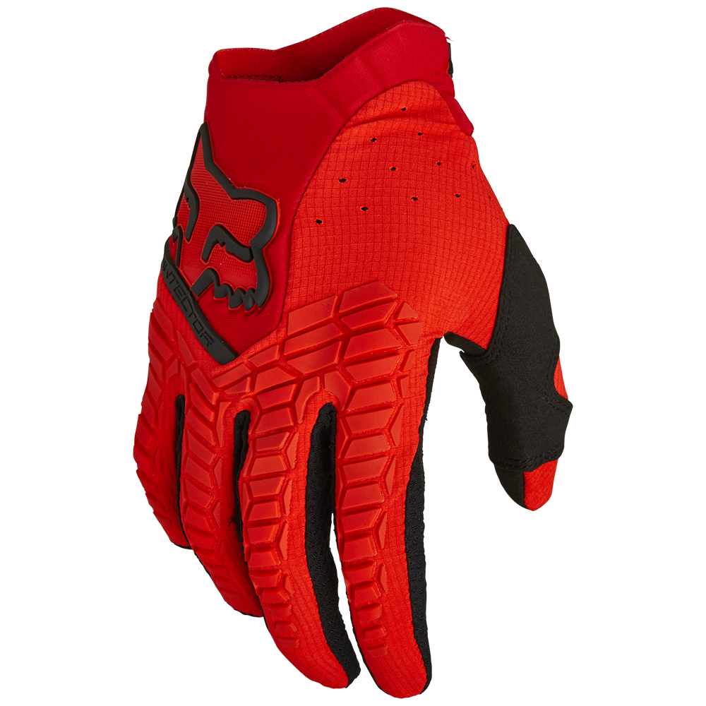 Fox Pawtector Red Motocross Gloves - Image 1