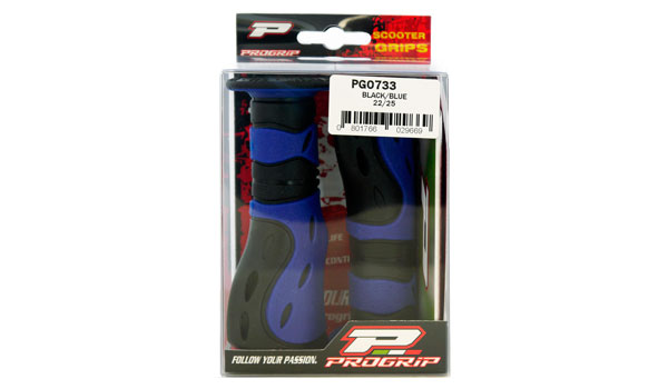 *Scooter Black/Blue grips Progrip 22/25mm 125mm            [C] - Image 7