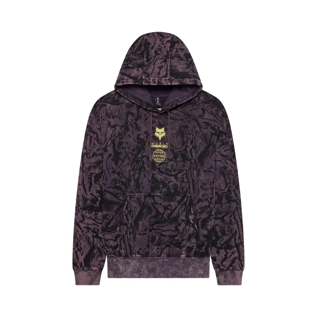 Fox Image Print Fleece Pullover Plum Perfect